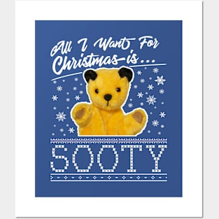 Sooty Christmas All I Want For Christmas Is Sooty Posters and Art